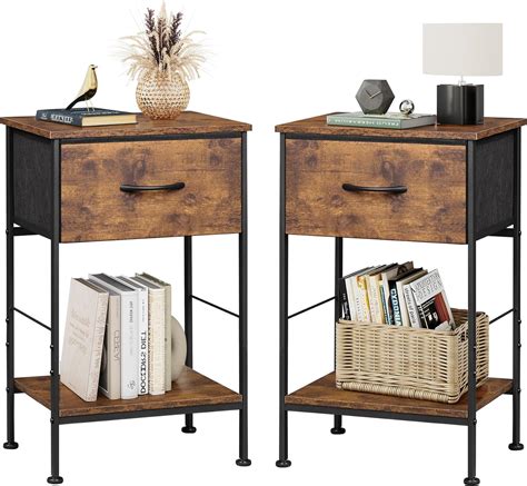 Amazon.com: WLIVE Nightstand, End Table with 